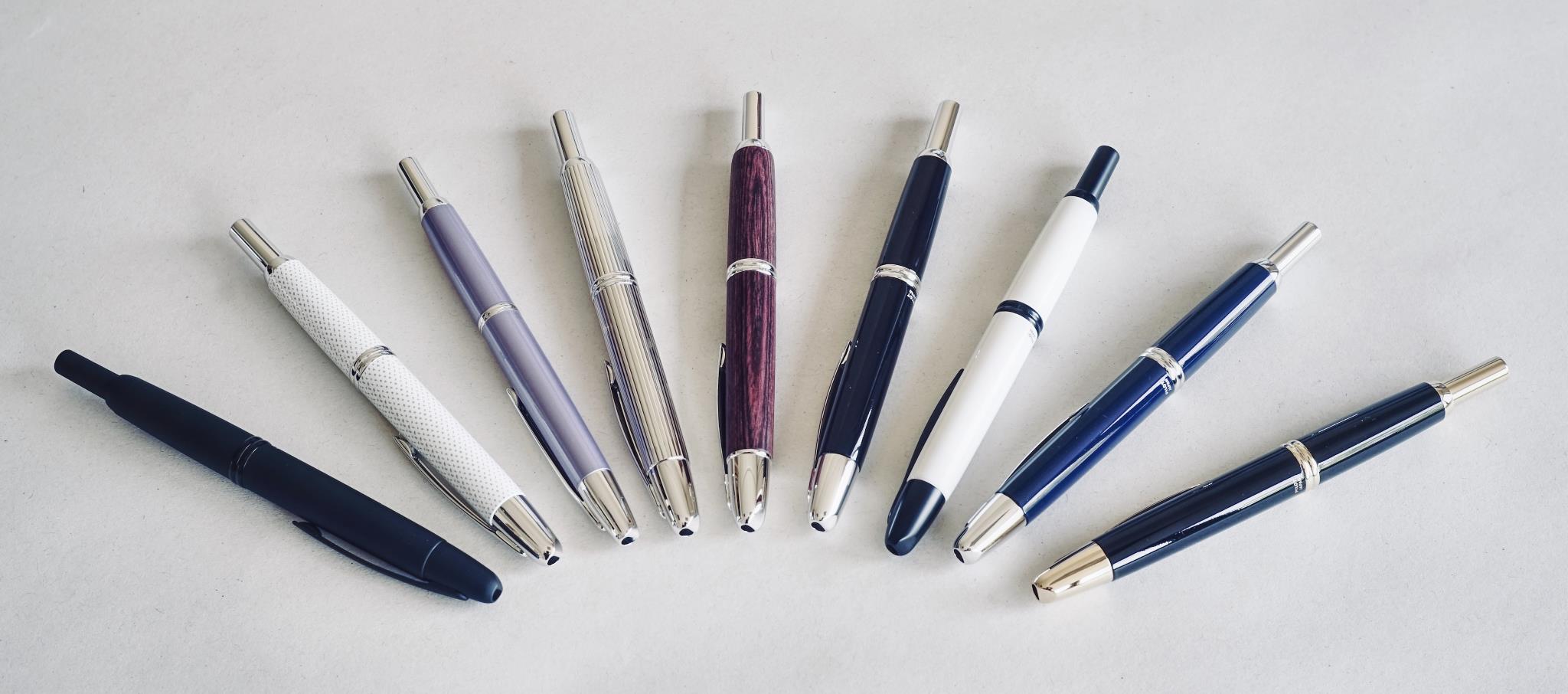 Несколько вариантов Pilot Capless fountain pen
